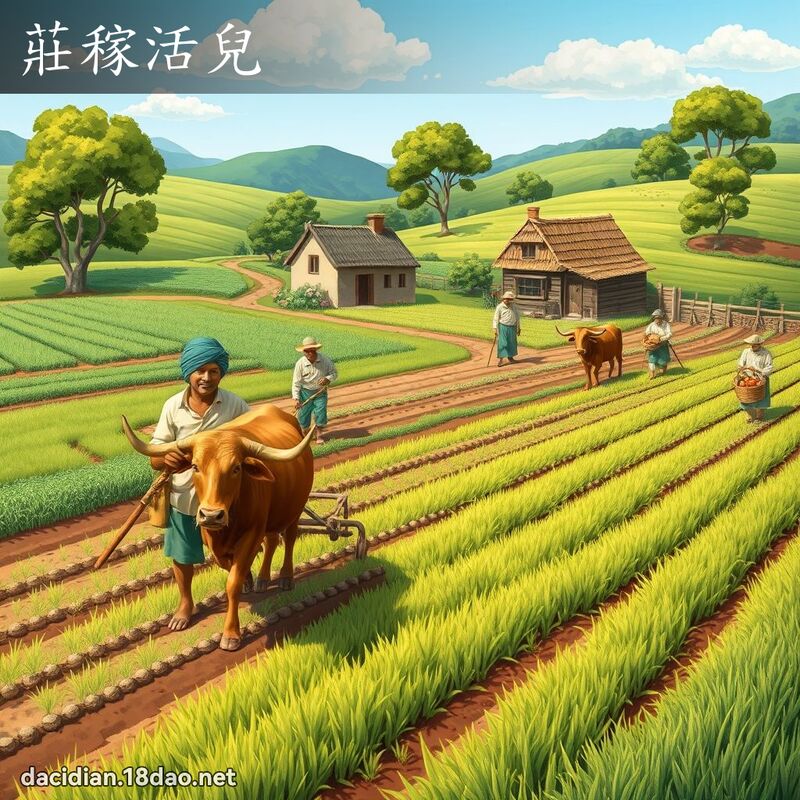 莊稼活兒 - 國語大辭典配圖