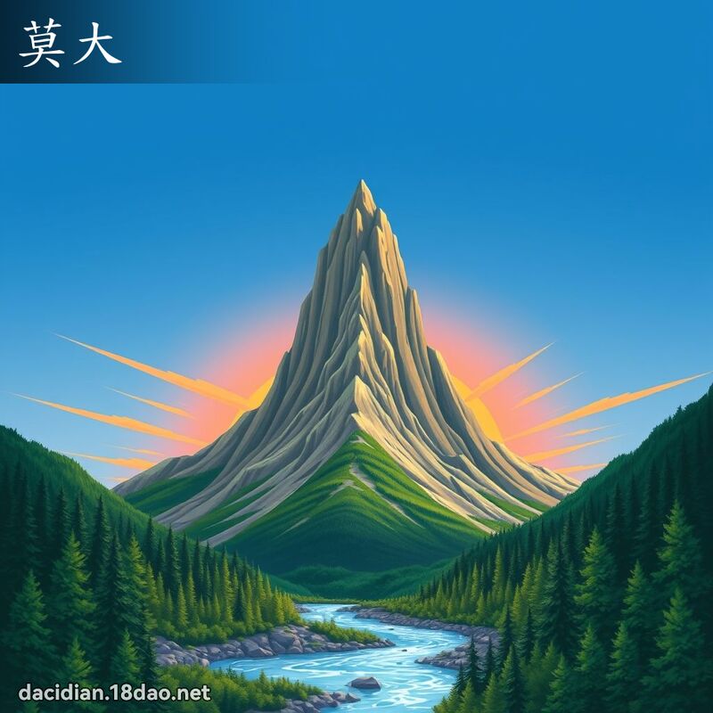 莫大 - 國語大辭典配圖