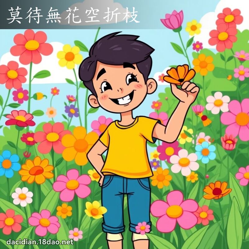 莫待無花空折枝 - 國語大辭典配圖