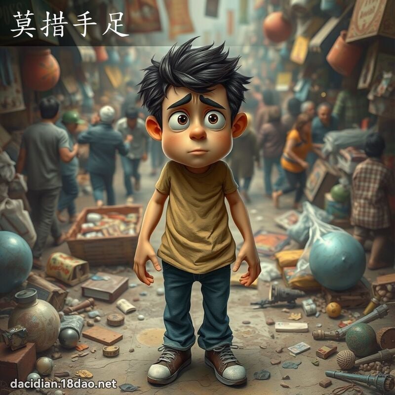 莫措手足 - 国语大辞典配图