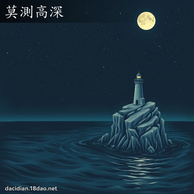 莫測高深 - 國語大辭典配圖