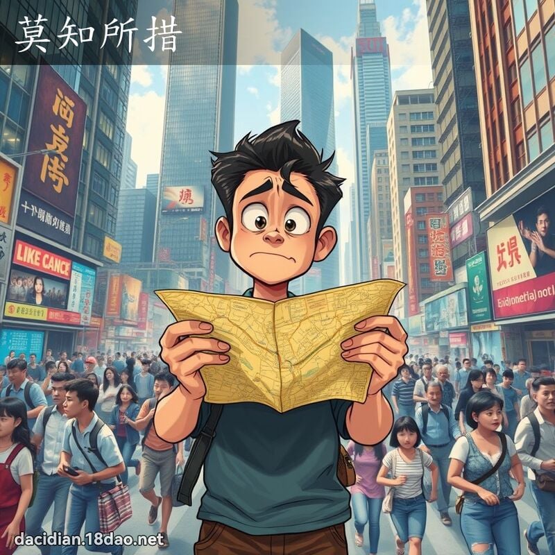 莫知所措 - 國語大辭典配圖