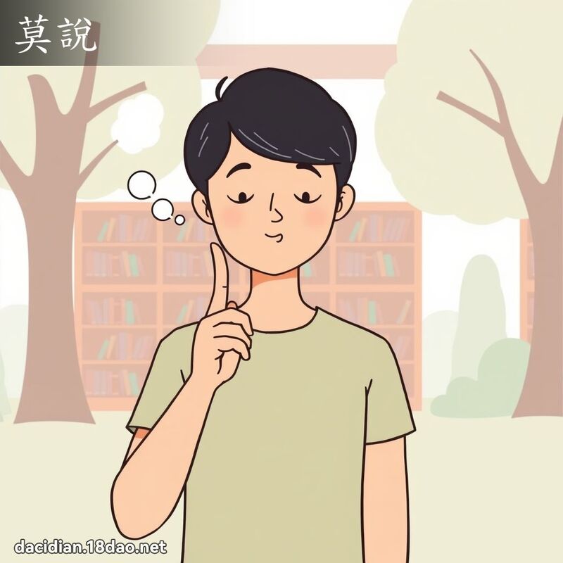 莫说 - 国语大辞典配图