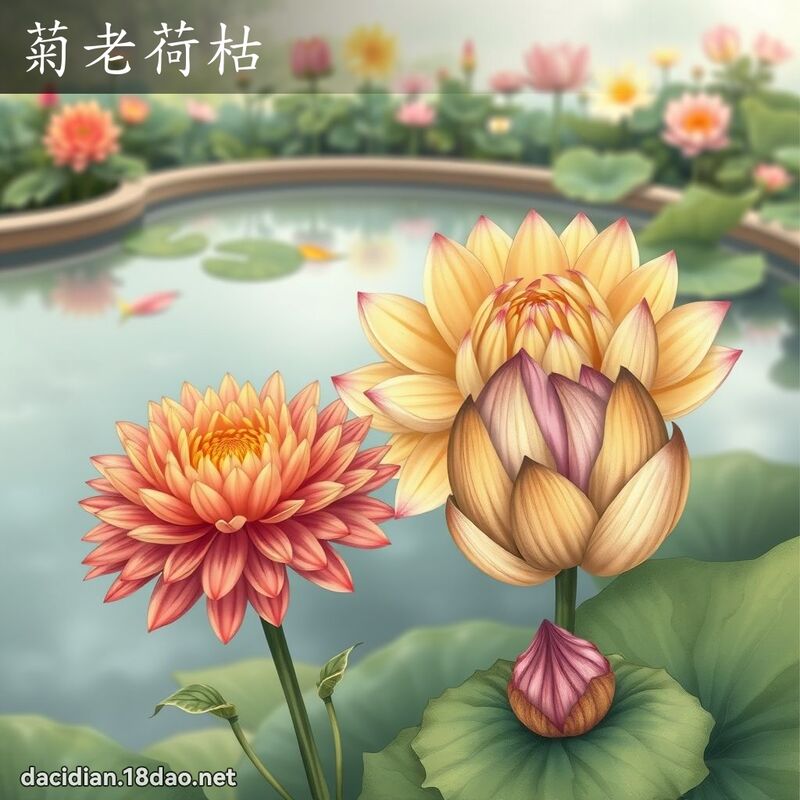 菊老荷枯 - 国语大辞典配图
