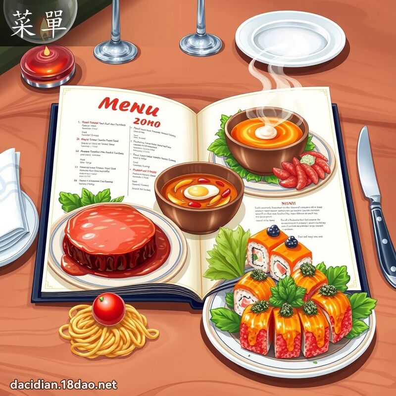 菜单 - 国语大辞典配图