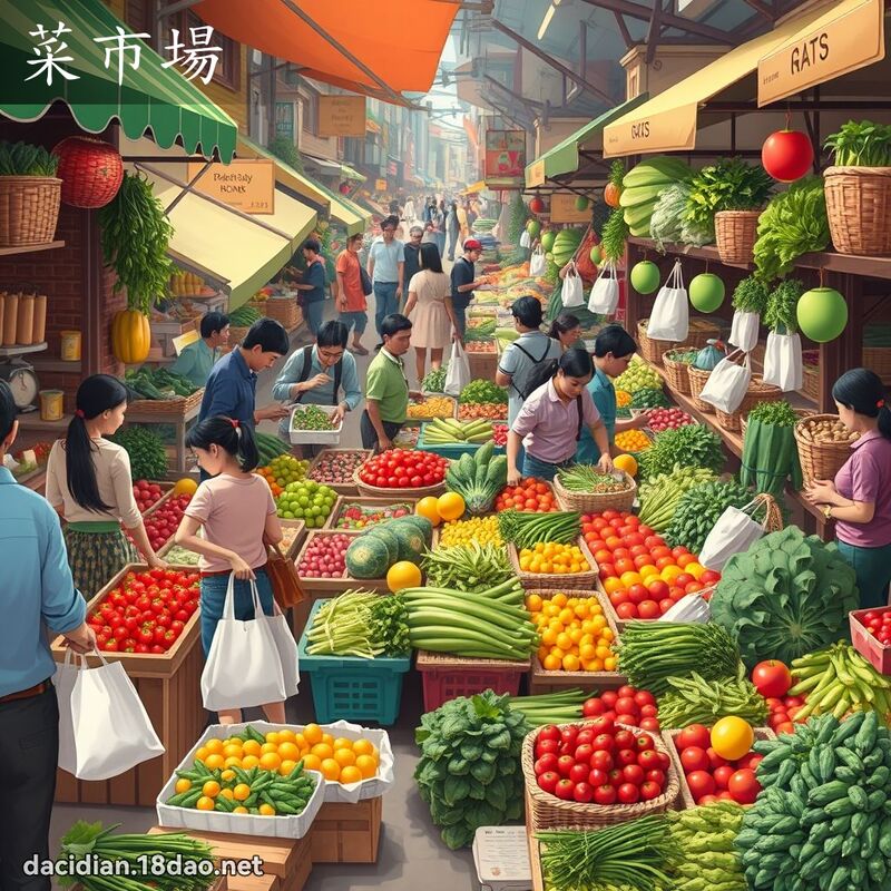 菜市场 - 国语大辞典配图