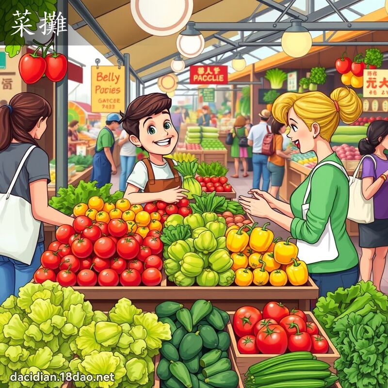 菜攤 - 國語大辭典配圖