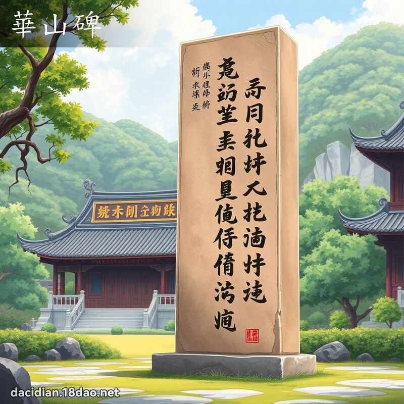 華山碑 - 國語大辭典配圖