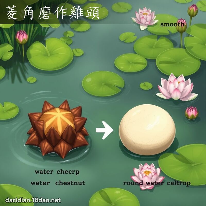 菱角磨作鸡头 - 国语大辞典配图