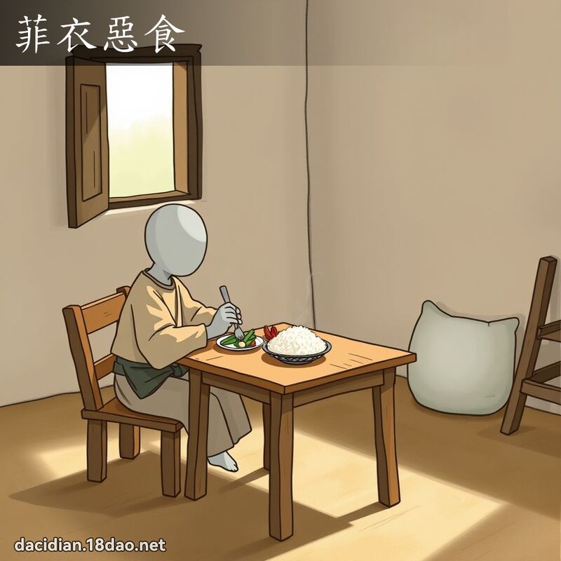 菲衣惡食 - 國語大辭典配圖