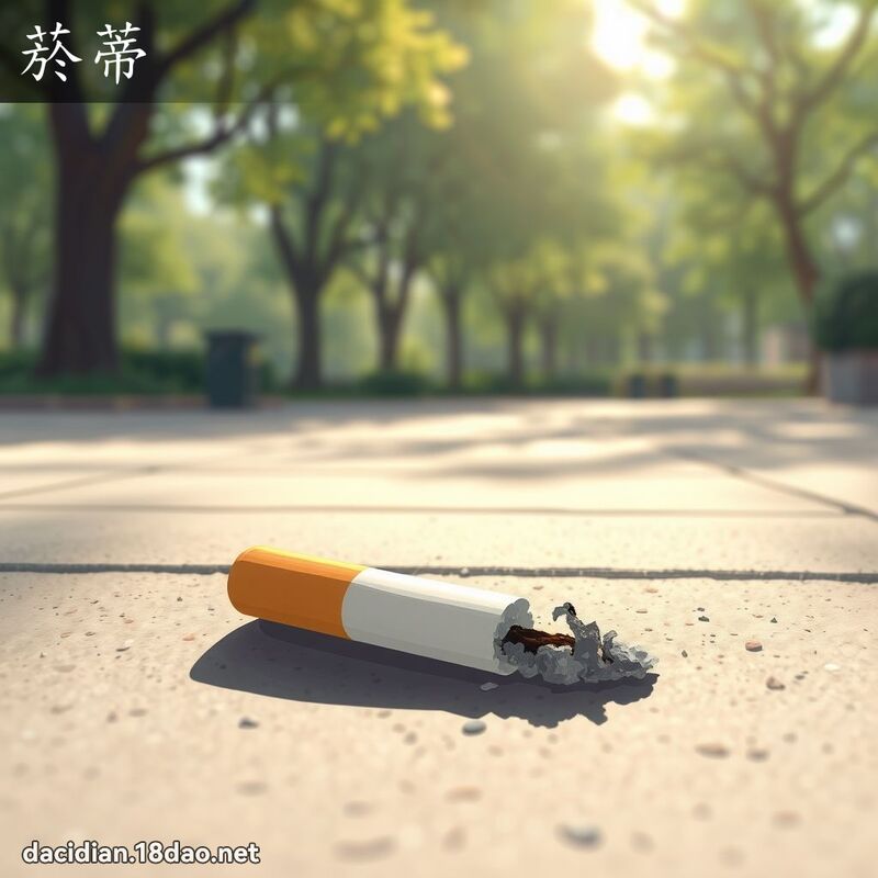 菸蒂 - 國語大辭典配圖