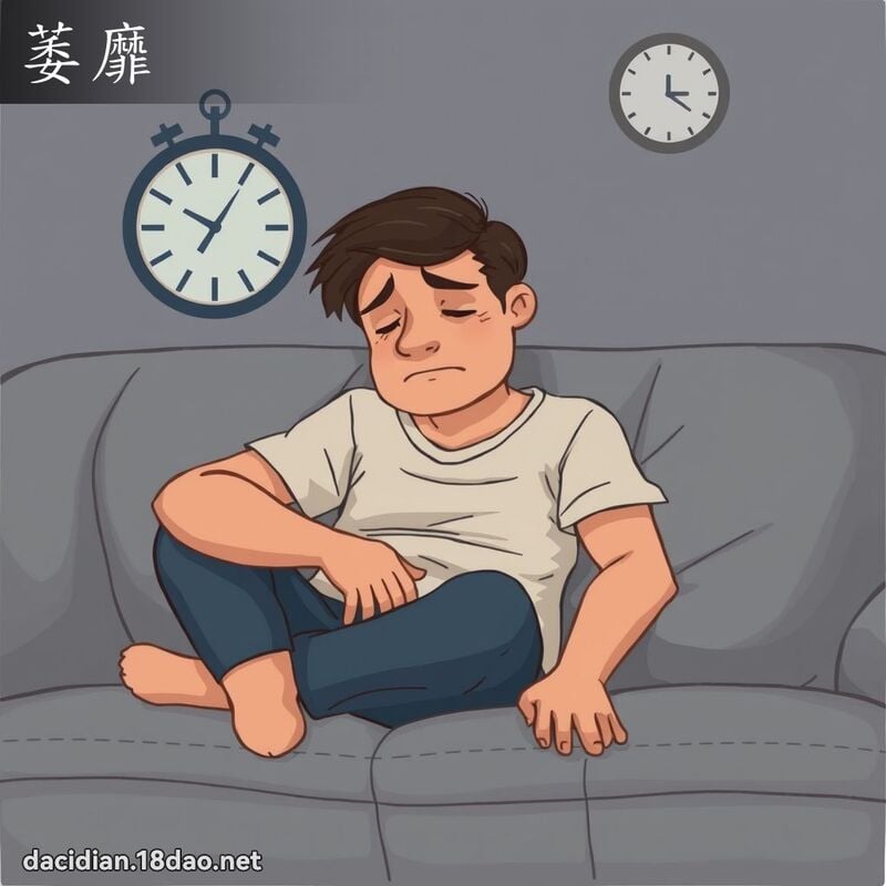 萎靡 - 国语大辞典配图