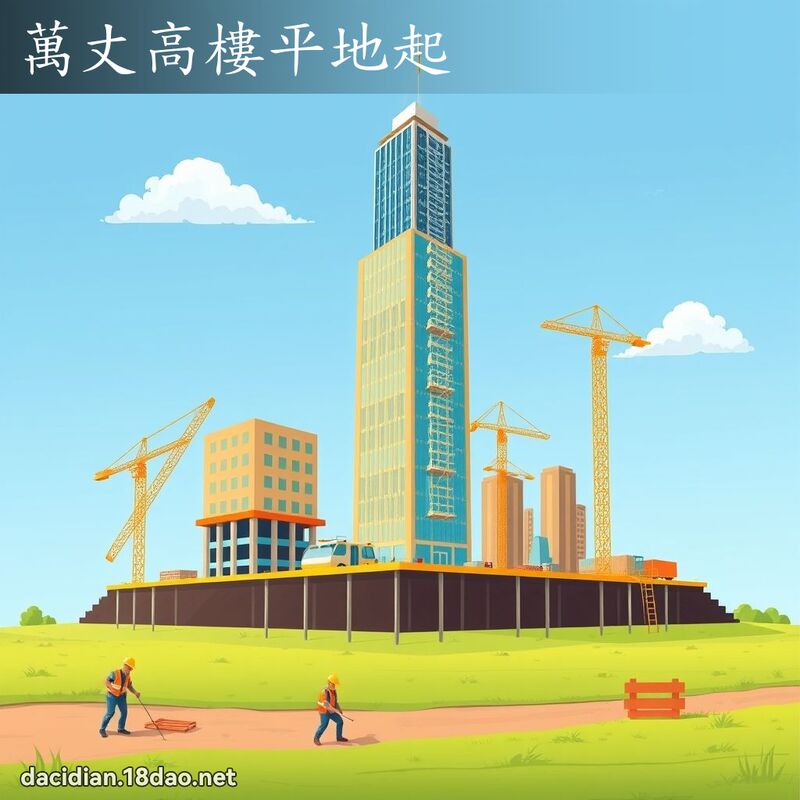 万丈高楼平地起 - 国语大辞典配图