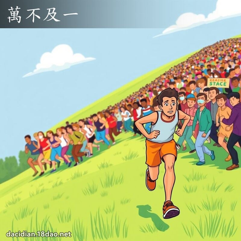 万不及一 - 国语大辞典配图