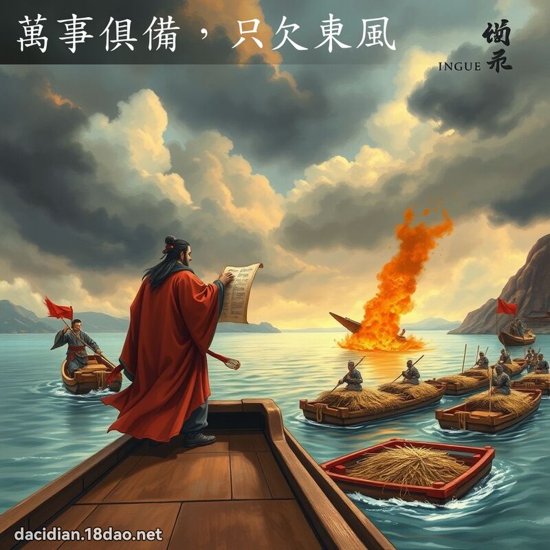 万事俱备，只欠东风 - 国语大辞典配图