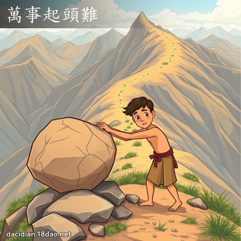 萬事起頭難 - 國語大辭典配圖
