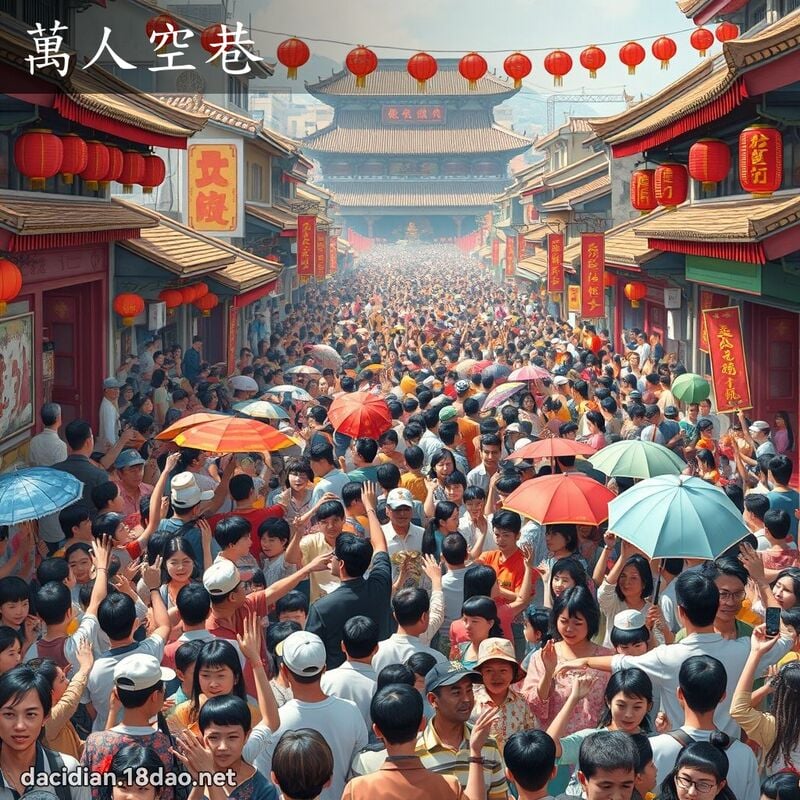 萬人空巷 - 國語大辭典配圖