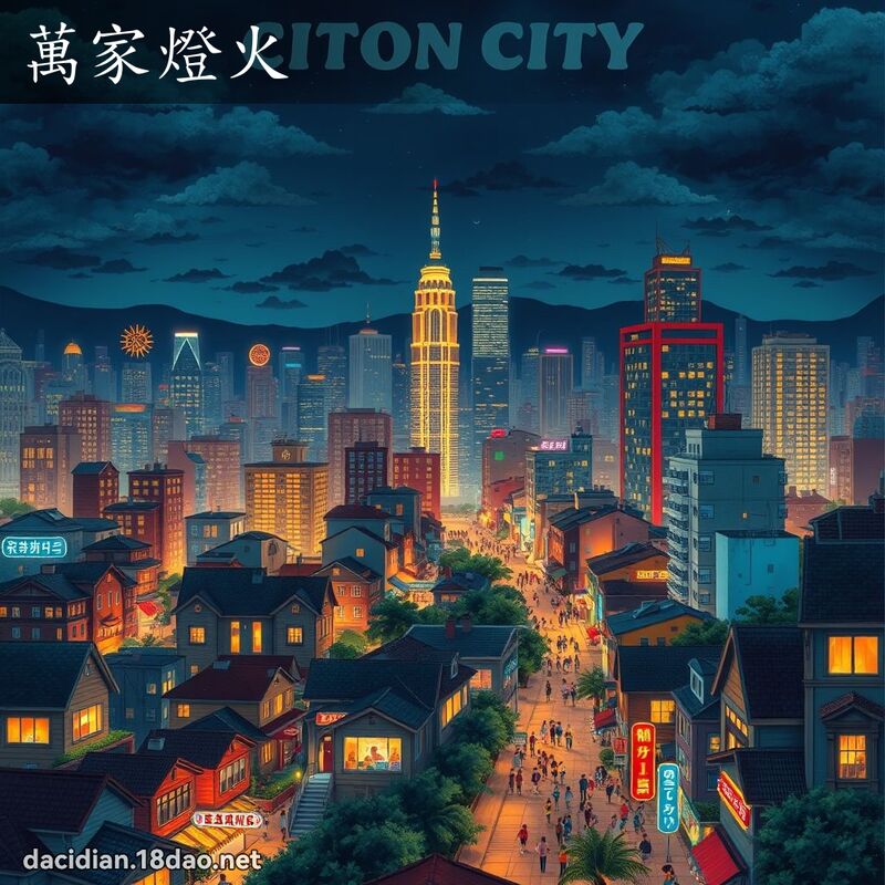 萬家燈火 - 國語大辭典配圖