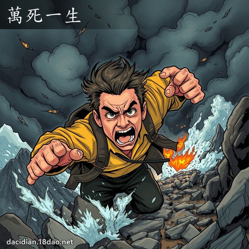 万死一生 - 国语大辞典配图