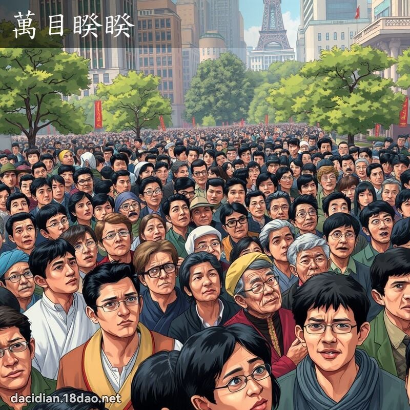万目睽睽 - 国语大辞典配图