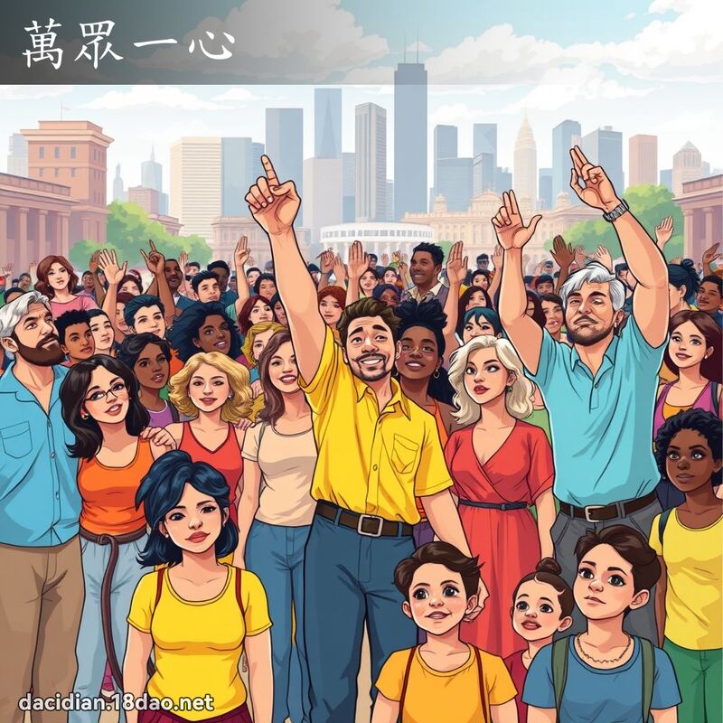 萬眾一心 - 國語大辭典配圖