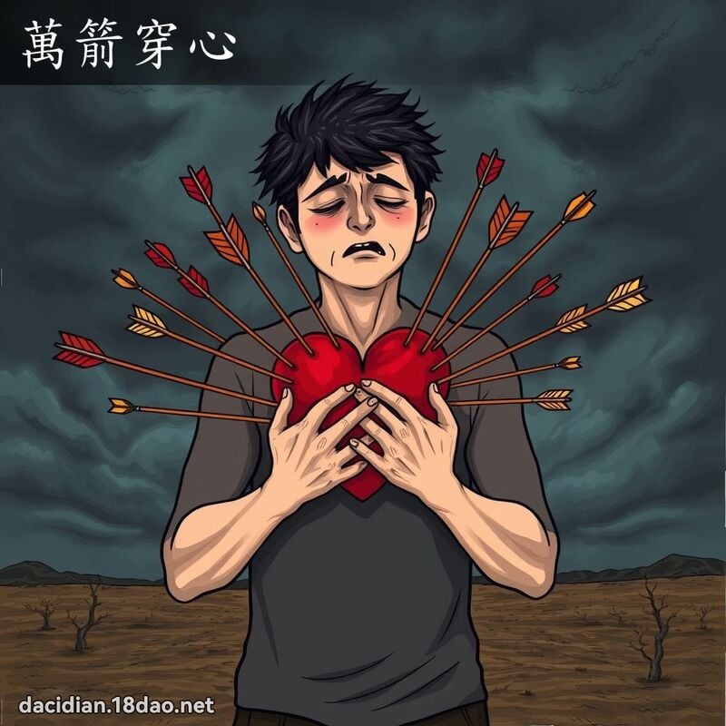萬箭穿心 - 國語大辭典配圖