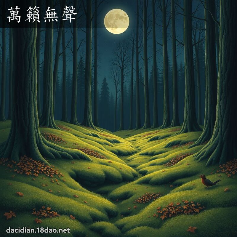 萬籟無聲 - 國語大辭典配圖