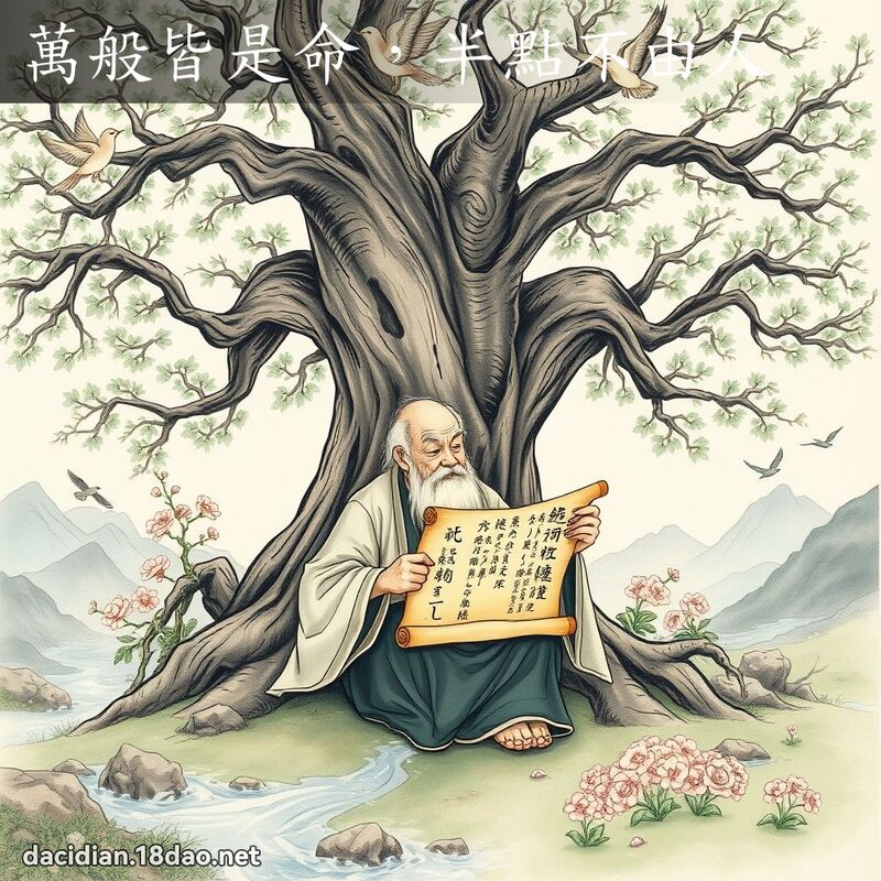萬般皆是命，半點不由人 - 國語大辭典配圖