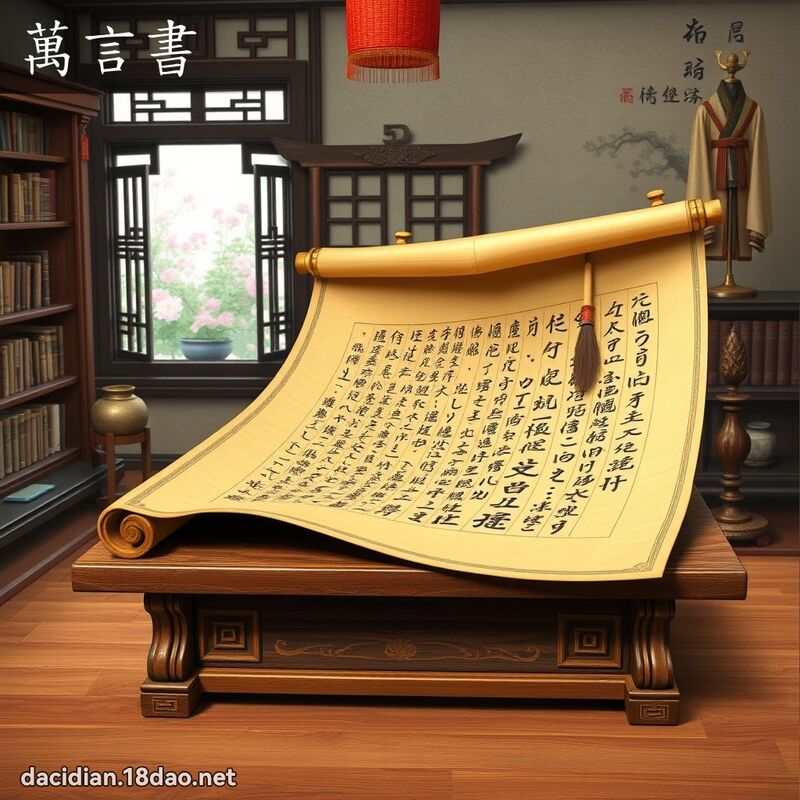 萬言書 - 國語大辭典配圖