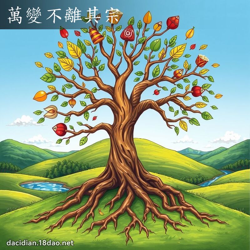 萬變不離其宗 - 國語大辭典配圖