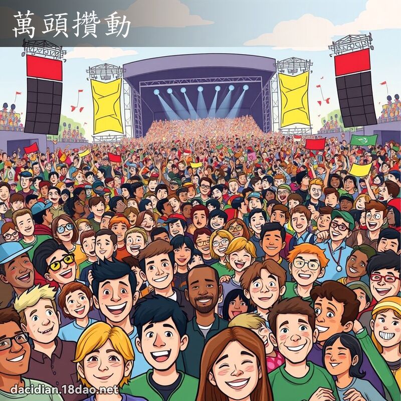 万头攒动 - 国语大辞典配图