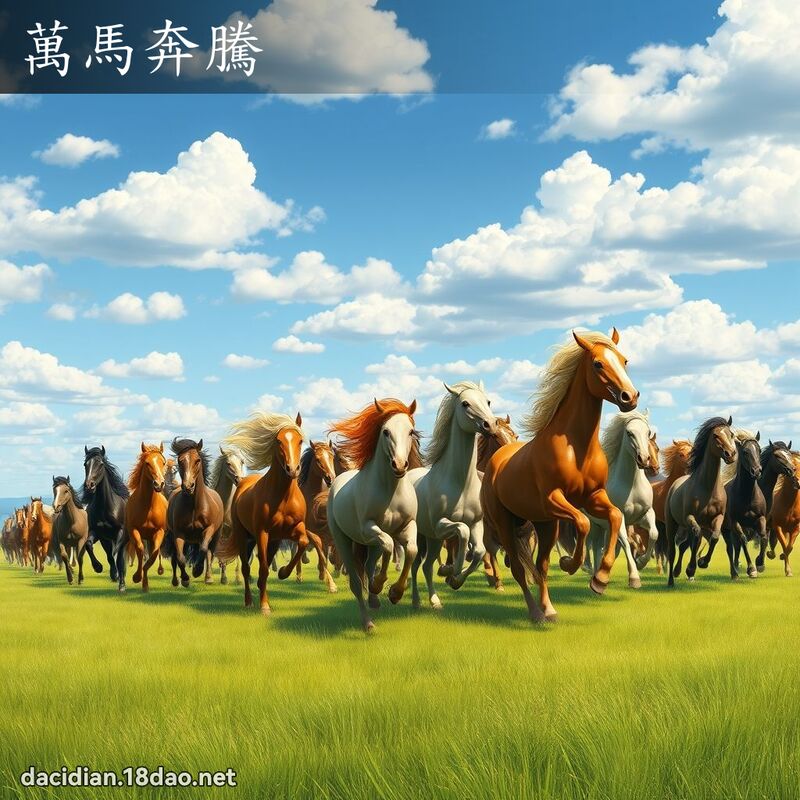 萬馬奔騰 - 國語大辭典配圖