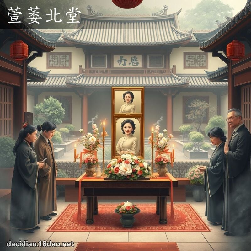 萱萎北堂 - 国语大辞典配图