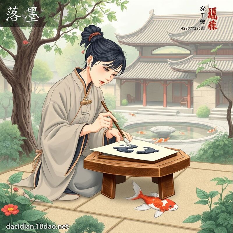 落墨 - 國語大辭典配圖