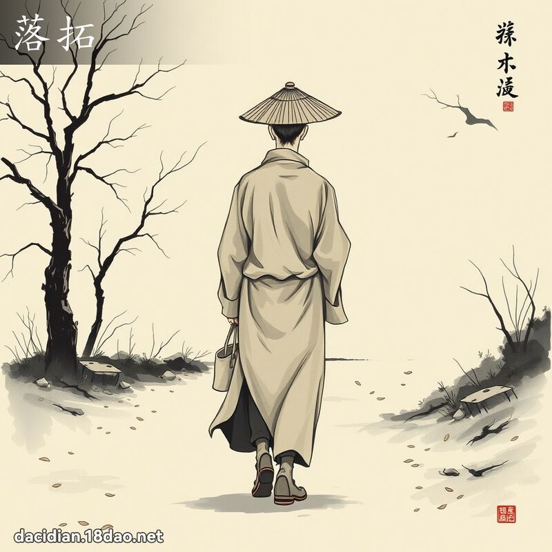 落拓 - 国语大辞典配图