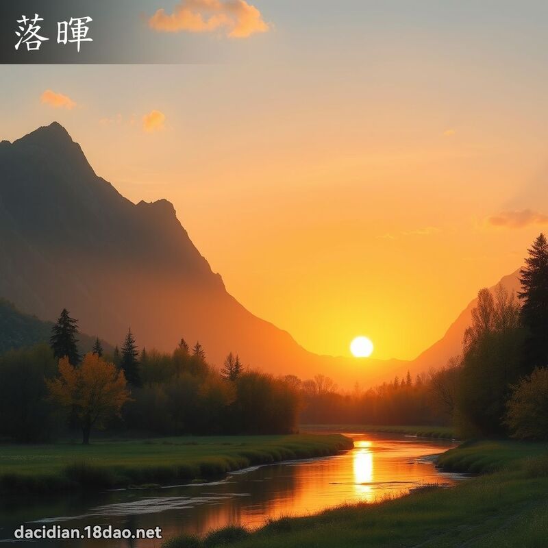 落暉 - 國語大辭典配圖
