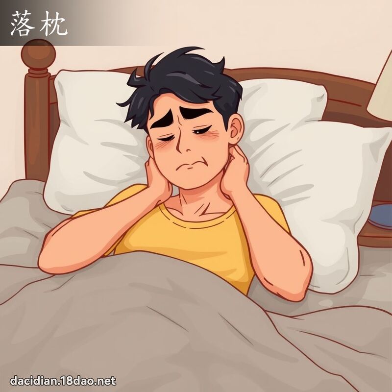 落枕 - 國語大辭典配圖