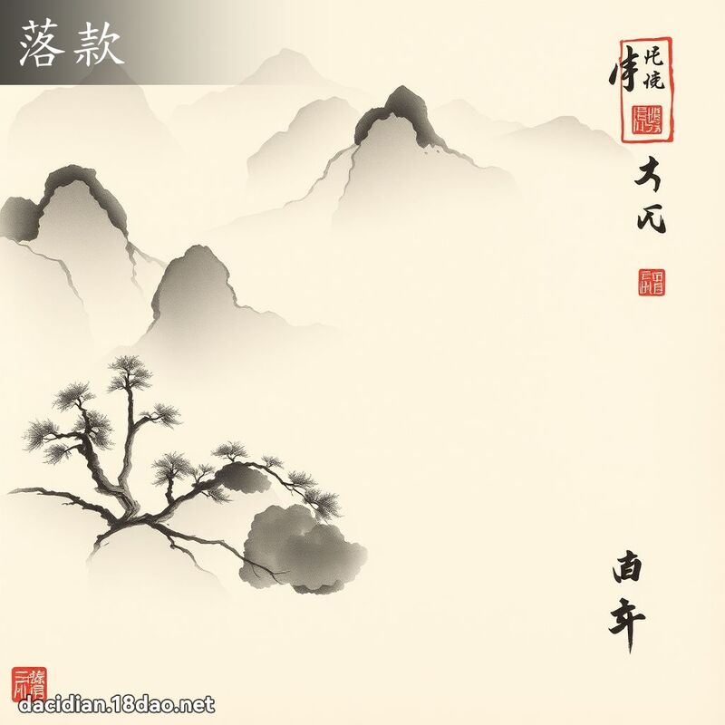 落款 - 国语大辞典配图