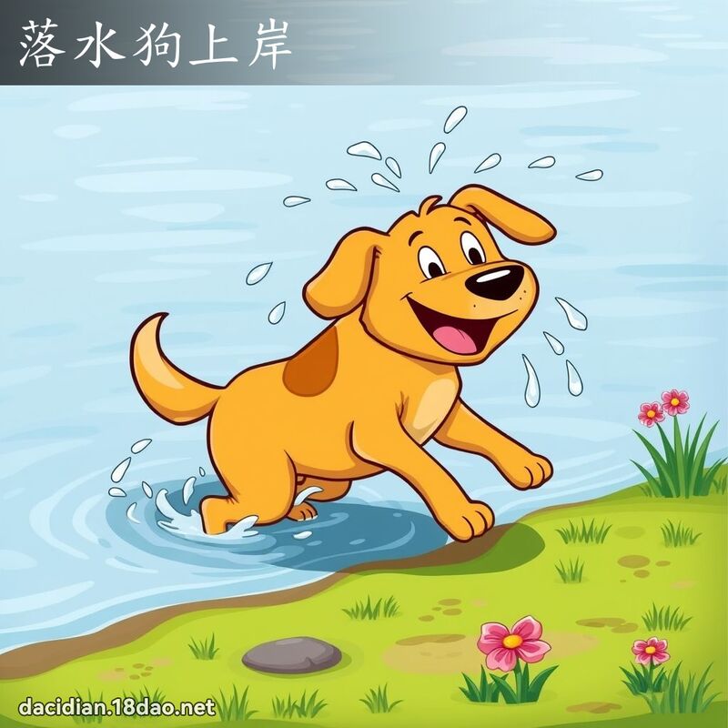 落水狗上岸 - 國語大辭典配圖