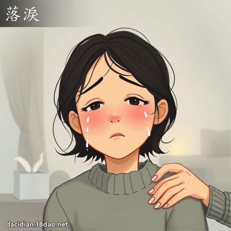 落泪 - 国语大辞典配图