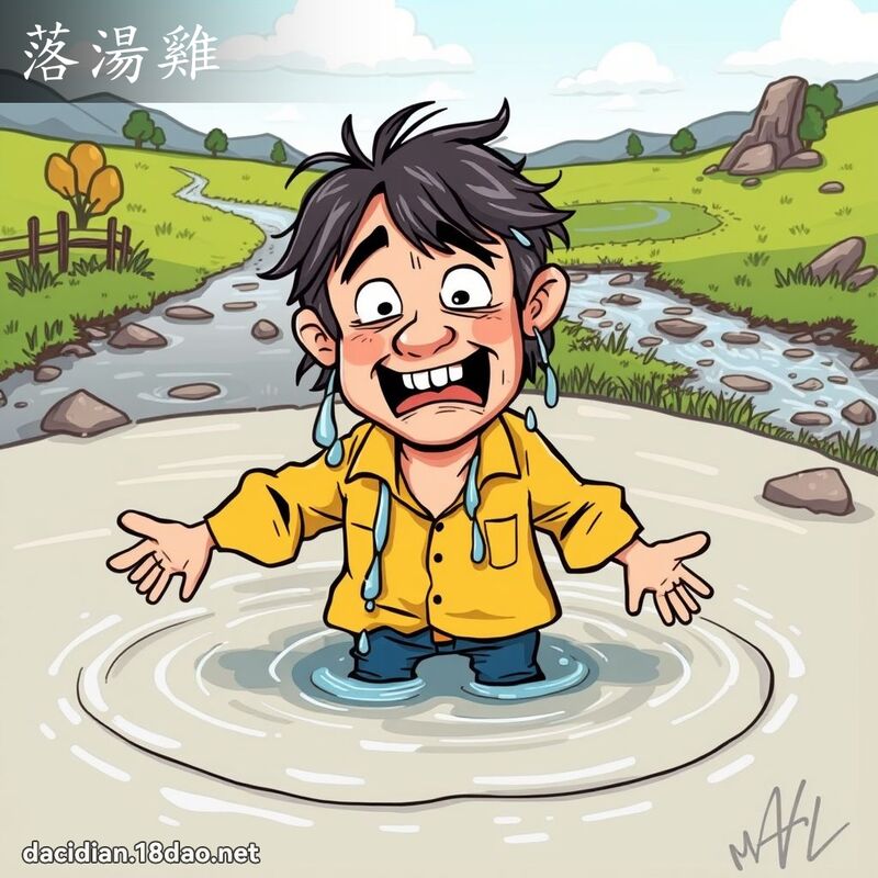 落汤鸡 - 国语大辞典配图