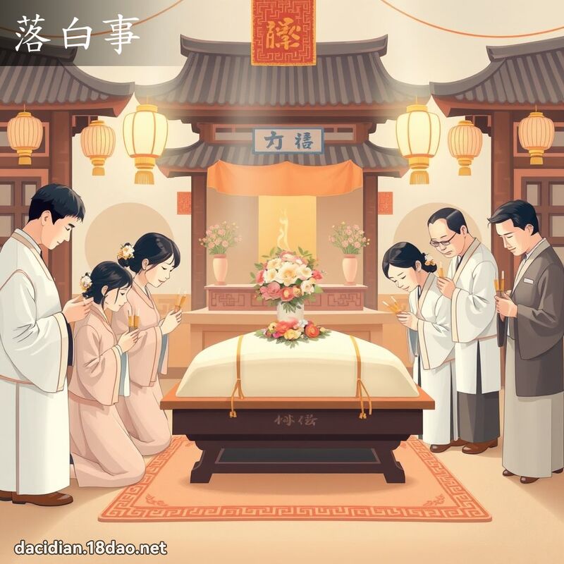 落白事 - 国语大辞典配图