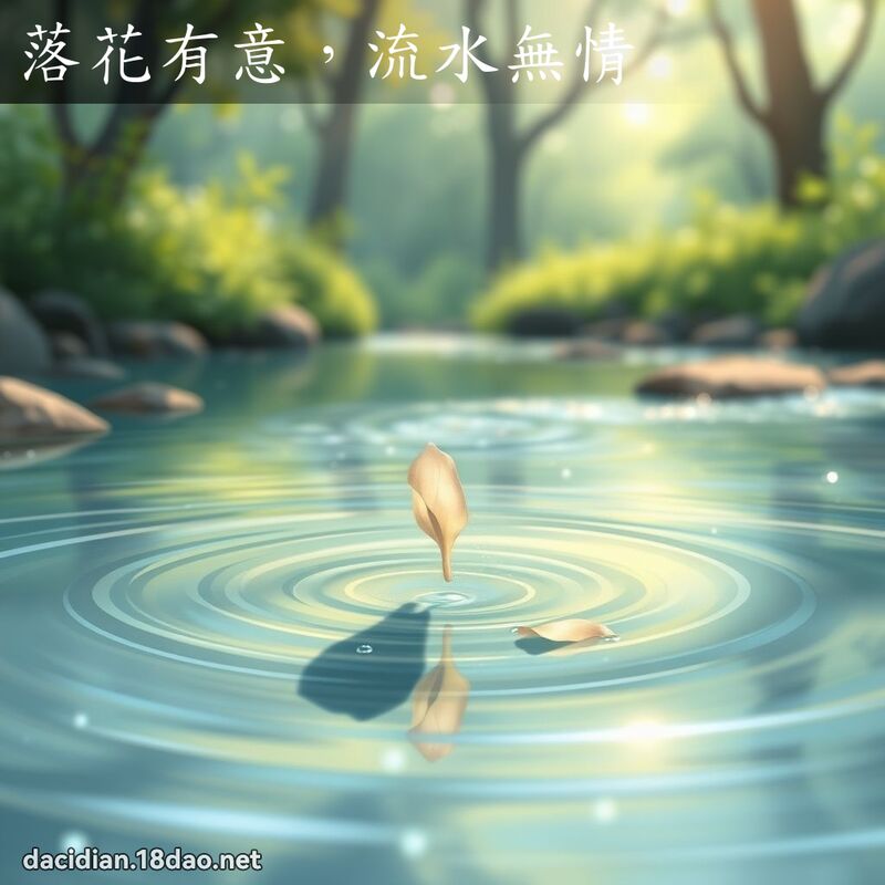 落花有意，流水無情 - 國語大辭典配圖