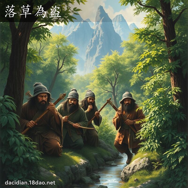 落草為盜 - 國語大辭典配圖