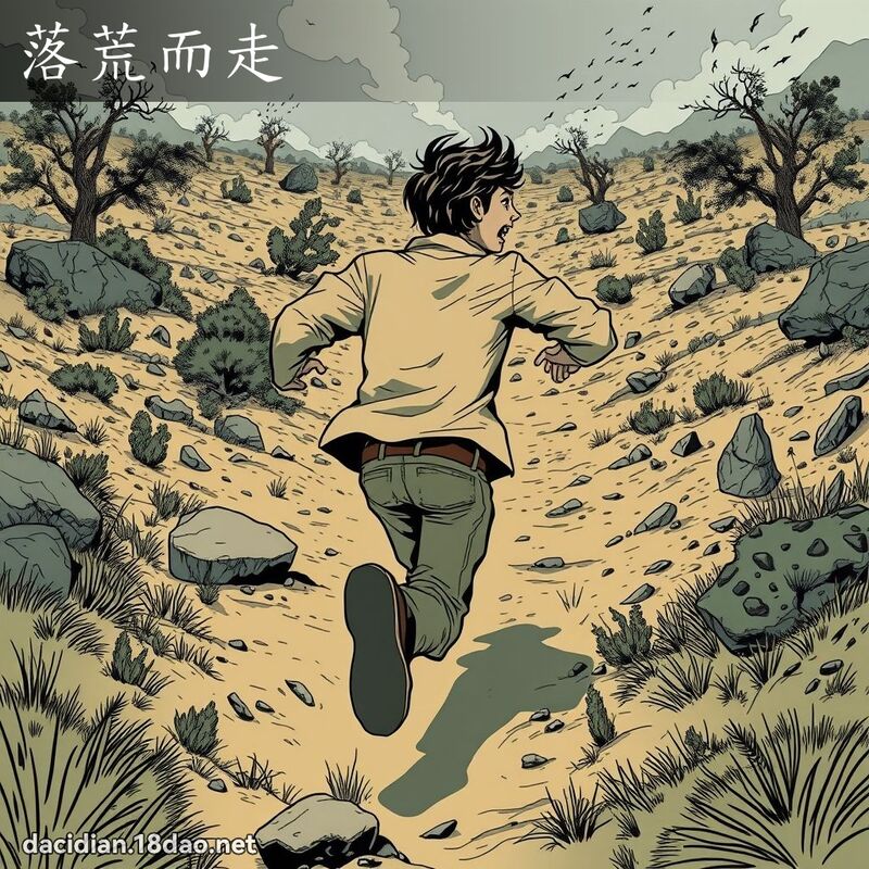 落荒而走 - 國語大辭典配圖