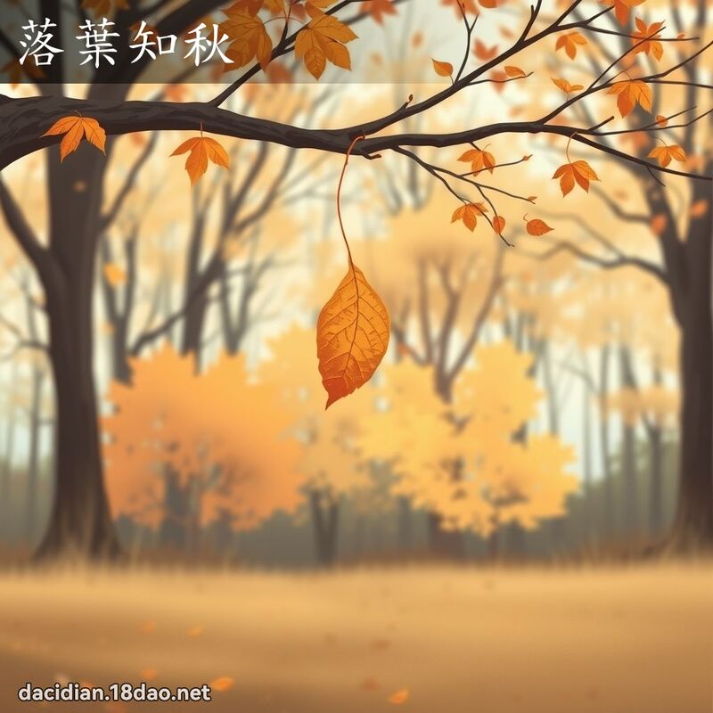 落葉知秋 - 國語大辭典配圖