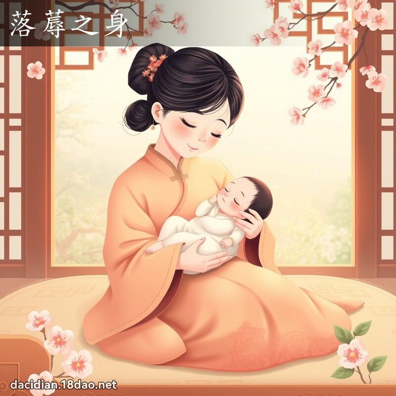 落蓐之身 - 国语大辞典配图