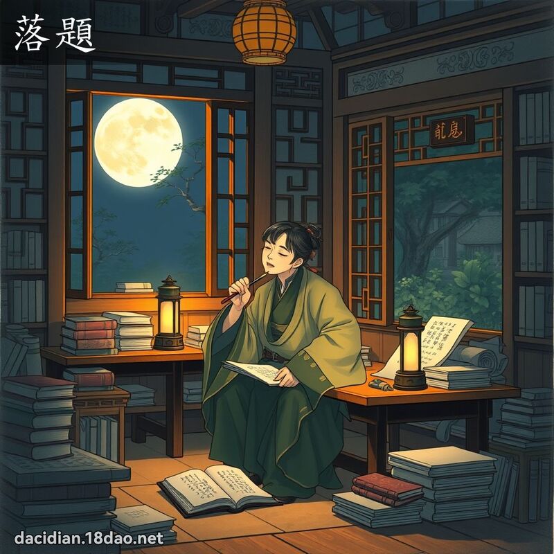落題 - 國語大辭典配圖