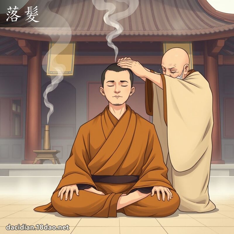 落发 - 国语大辞典配图