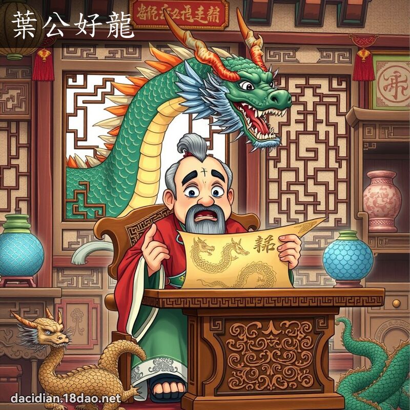 葉公好龍 - 國語大辭典配圖